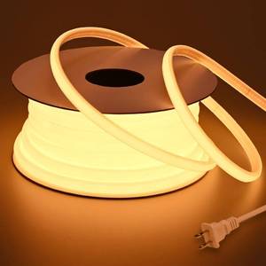lot 3434 image: BENLUN AC 110V COB LED Strip Lights Outdoor Waterproof 65.6ft, 2700K Warm White Super Bright 200W CRI 90 LED Rope Light, IP65 Flexible Cuttable, for Bedroom Garden Commercial House