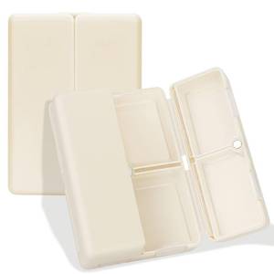 lot 4315 image: FYY Daily Pill Organizer, 7 Compartments Portable Pill Case Travel Pill Organizer,Folding Design Pill Box for Purse Pocket to Hold Vitamins,Cod Liver Oil,Supplements and Medication-White