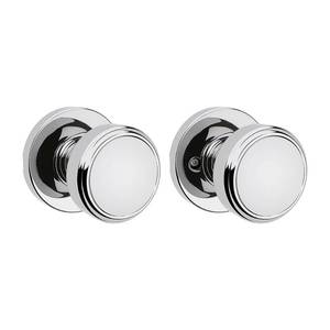 lot 4329 image: Kwikset Maven Interior Passage Door Knob, Handle for Closet and Hallway Doors, Round Non-Locking Doorknob in Polished Chrome, with Microban Protection
