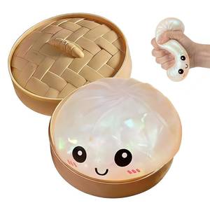 lot 4386 image: Glitter Dumpling Squishy,Dumpling Squishy Mystery Box,Squeeze for Stress Relief (Glitter White)