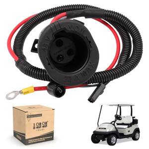 lot 4402 image: 10L0L Golf Cart Charger DC Receptacle for Club Car Precedent 2004-up 48V Electric Carts, Harness Assembly Replaces OEM 103375501 102510201