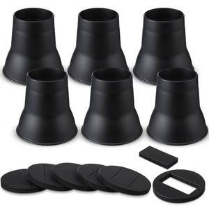 lot 5477 image: BrightRow 6 Pack 6 Inch Heavy Duty Bed Risers Round Furniture Risers for Beds Sofas Tables Chairs, 9000 lbs Total Capacity