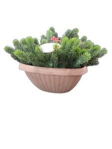 lot 5487 image: Artificial Christmas Greenery Arrangement with Red Berries