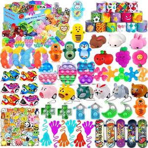 lot 6159 image: Mivanlin 117 Pcs Party Favors for Kids 4-8 8-12, Pop Fidget Toys, Treasure Box Toys for Classroom Prizes, Pinata Filler Goodie Bag Stuffers, Treasure Chest, Prize Box Toys for Boys Girls