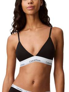 lot 6163 image: Calvin Klein Modern Cotton Lightly Lined Triangle Bralette Black size M