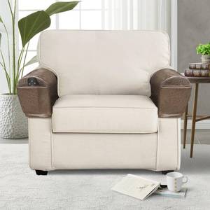 lot 6169 image: ANARACHON Leather Look Couch Arm Covers Set of 2 Armrest Covers for Sofa Chair Arm Protectors Stretch Armchair Slipcovers with Pockets Washable Spandex Fabric (Medium, Brown)