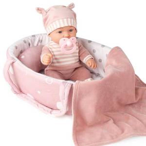lot 6225 image: Enjoyin 12 Baby Doll Playset with Washable Doll Accessories Includes Carrier Bassinet Bed, Pacifier, Blanket, and Pillow, First Baby Dolls for Toddlers 36 Months and Up