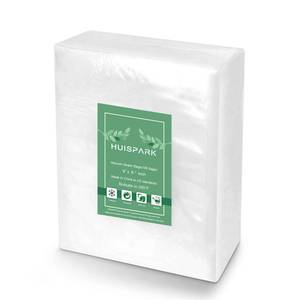 lot 6230 image: Vacuum Sealer Bags Heavy Duty Pre-Cut Design Commercial Grade Food Sealable 6x8 inch 100pcs for Heat Seal Food Storage, Smell Proof Bags Boilsafe to 280°F Freezable