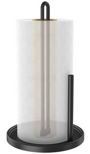 lot 6234 image: Paper Towel Holder Countertop, Freestanding Paper Towel Roll Holder with Weighted Base, Stainless Steel Standing Papertowel Holder for Kitchen, Matte Black