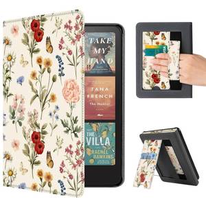 lot 6244 image: CoBak Case with Stand for Kindle Paperwhite 12th Gen 2024 Released (7) & Kindle Colorsoft Signature Edition - Durable PU Leather Cover with Auto Sleep Wake, Card Slot, Hand Strap Feature, Floralia