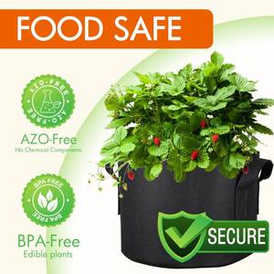 lot 6249 image: Gardzen 6-Pack 30 Gallon Grow Bags, Aeration Fabric Pots with Handles, Heavy Duty Cloth Pots for Plants