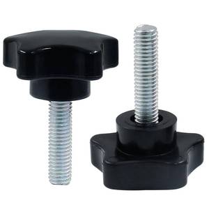 lot 6266 image: BokWin Star Hand Tightening Screw M8x30mm Clamping Knob Handle for Umbrella Base Replacement (Black)