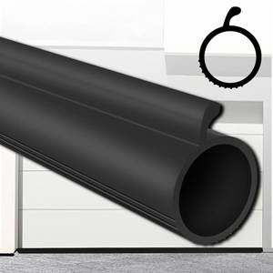 lot 6285 image: Gaahing 0.19 P-Bulb Garage Door Bottom Seal Strip - Replacement Impact Buffer Weatherstripping, Fits Single Track Overhead Door (9.8 FT, Black)