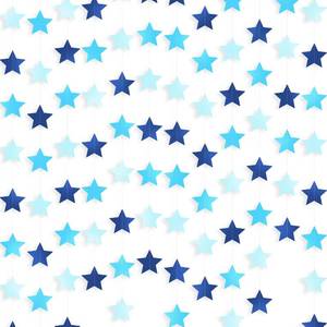 lot 6319 image: Patelai Glitter Star Garland Banner 2026 Graduation Decor 130 Feet Star Hanging Banner Twinkle Backdrop for Party Birthday Classroom Wedding Supplies(Ocean Blue)