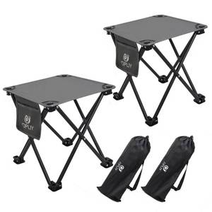 lot 6335 image: Opliy Camping Stool 2 Pack,13.5 Inch Portable Folding Stool for Outdoor Gardening and Beach Hiking Fishing,Foot Stool with Carry Bag (Gray)