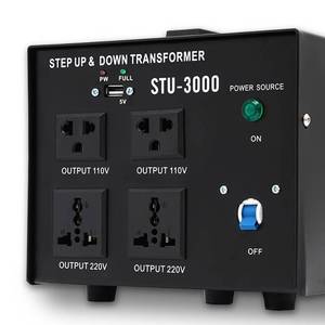 lot 6336 image: Voltage Converter 3000 Watt Voltage Transformer, AC 220V110V Power Converter, Circuit Break Protection, 5V USB Port, Heavy Duty Step UpStep Down Voltage Transformer Converter, CE Certified
