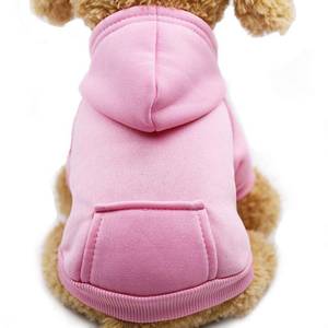 lot 6380 image: Jecikelon Winter Dog Hoodie Sweatshirts with Pockets Warm Dog Clothes for Small Dogs Chihuahua Coat Clothing Puppy Cat Custume (Pink, Medium)