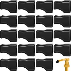 lot 6382 image: Zhehao 20 Pcs Coffee Syrup Pump Tip Cap Pourer Covers Rubber Caps Fits for Syrup Pump, Pour Dispenser, Oil Liquor Bottle, Keep Sugar Condiments Olive Clean Preserved (Black)