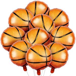 lot 6387 image: A10PCS Basketball Balloons 18 InchBasketball Balloon Garland Kit for Sports Theme Birthday Party & Game Day Decorations