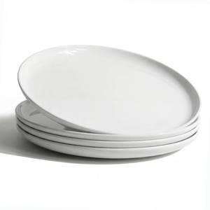 lot 6399 image: ONEderful Off-White Dinner Plates Set of 4-11 Inch Melamine Modern Flat Plates, Durable & Lightweight - Indoor & Outdoor Use, Perfect for Everyday Meals, BBQs, Weddings, Dishwasher Safe
