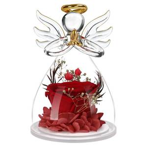 lot 6404 image: Mothers Day Mom Gifts for Mom,Fresh Flowers for Delivery,Birthday Gifts for Women Her,Preserved Flowers in Angel Figurines,Angel Gifts for Moms Mothers Day Grandma Wife Sister Valentines,Red