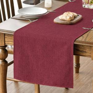 lot 6416 image: Artoid Mode Dark Red Table Runner, Seasonal Christmas Valentines Washable Kitchen Dining Table Decoration for Home Party Decor 13x90 Inch