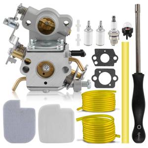 lot 6423 image: MOTOALL C1M-W26 Carburetor for Poulan Pro PP4218 PP4218A Chainsaw with 530057869 Air filter 2  3.5  630 Fuel Line Hose
