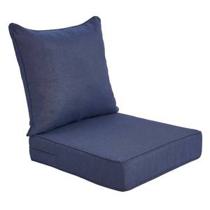 lot 9401 image: Jiabowncr Outdoor Deep Seat Cushion Set 22 x 24 x 5 Inch Waterproof & Fade Resistant Patio Cushion for Chair, Sofa, and Couch with Removable Cover and Ties,Navy Blue
