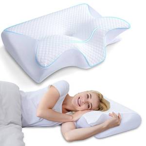 lot 9422 image: HOMCA Memory Foam Cervical Pillow, 2 in 1 Ergonomic Contour Orthopedic Pillow for Neck Pain, Contoured Support Pillows for Side Back Stomach Sleepers