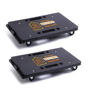 lot 9424 image: Kavlium Furniture Dolly,Furniture Movers Dollys with Wheels,16in-11in 500lbs Capacity,Moving Dolly 4 Wheels Heavy Duty,4 Wheels Small Flat Dolly, 2 Pack, Black