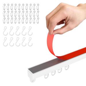 lot 11119 image: GONNRLY Adhesive Ceiling Curtain Track, Paste Type No Need to Drill, Suitable for Smooth Ceiling or Wall, Closets, Door and Window Frames, Meet Multi-Scenario and Multi-Functional Needs-3.32M10.9FT