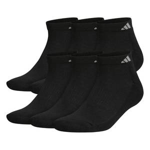 lot 12001 image: adidas Mens Athletic Cushioned Low Cut Ankle Socks (6-Pair Pack)