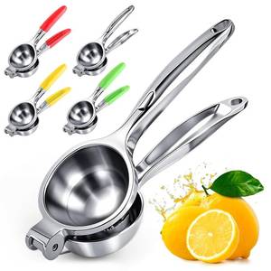 lot 12439 image: Lemon Squeezer Large, Lemon Squeezer Juicer Stainless Steel, Heavy Duty Manual Citrus Juicer Hand Press, Kitchen Tools Lime Squeezer Bar Tool, Easy to Clean Metal Lemon Hand Press
