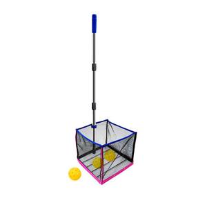 lot 12447 image: TNZMART Adjustable Pickleball Retriever Portable Pickle Balls Picker Multifunction Ball Collector for Picking and Storage (Blue)