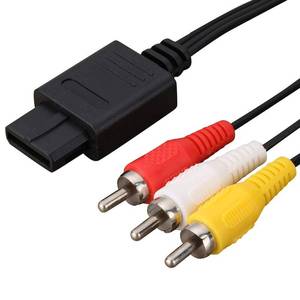 lot 12453 image: AV Cable Composite Video Cord Compatible with Nintendo 64N64GameCubeSuper Nintendo SNES TV Game(6 Feet)