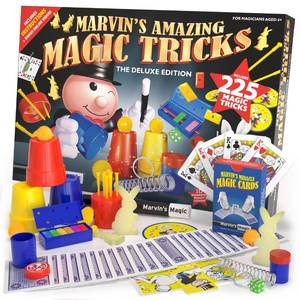 lot 13171 image: Marvins Magic - Kids Magic Set - Box of Tricks, Amazing Tricks for Kids - Made Easy Range - Includes Wand, Cards, Much More - Suitable for Ages 6 and Up - 225 Illusions