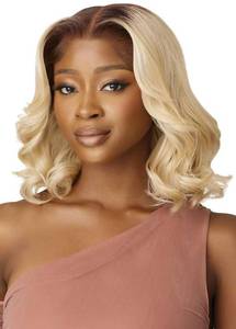 lot 14012 image: Outre Lace Front Wig - Perfect Hair Line 13X4 - Alora (DR CHOCOLATE SWIRL)