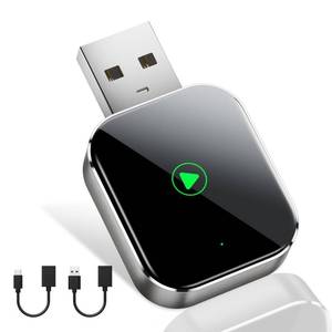 lot 14032 image: Mini CarPlay Wireless Adapter for Apple iPhone - Converts Wired to Wireless CarPlay Adapter, CarPlay Dongle Stick for Apple Wired CarPlay Cars & for iPhone iOS 10, USB & Type-C, Plug & Play