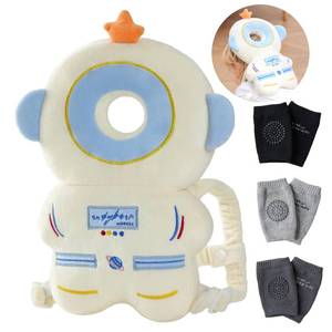 lot 14061 image: Feidoog Baby Head Protector Cushion Backpack with 3 Knee Pads for Walking & Crawling,Astronauts