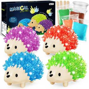 lot 14069 image: sdaymol Crystal Growing Kit for Kids - 4 Colors Hedgehog to Grow Fast in (24H),Science Experiments Learning & Educational Toys,Science Kits for Kids Age 8-12 STEM Project Gifts for Boys & Girls 6