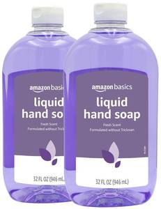lot 14070 image: Amazon Basics (One Bottle) Original Fresh Liquid Hand Soap, Moisturizing Formula, Phthalate & Paraben-Free, 32 Fl Oz (Previously Solimo)