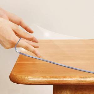 lot 14076 image: 12x12 In Crystal Multisize Thick Clear PVC Small Desk Protector Table Cover Protector Rectangular Plastic Night Stand Table Cover Desk Pad Mat for Office & Computer DeskSofa TableMedia Dresser Stand