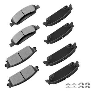 lot 14085 image: cciyu D1363 D1194 Front Rear Ceramic Brake Pads Kits fit For Cadillac Escalade,Escalade ESV,Escalade EXT,For Chevy Avalanche,Silverado,1500,Suburban,1500,Tahoe,For GMC Sierra,1500,Yukon,Yukon XL,1500