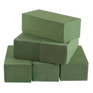 lot 14103 image: Floral Foam Blocks for Fresh and Artificial Flowers, 6 Pcs Each 8 L x 4 W x 2.8 H Wet and Dry Green Florist Foam for Weddings, Birthday Parties and Holiday Decorations
