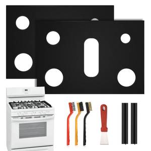 lot 14445 image: Loszaral 2Pcs Stove Guard for Gas Stoves, Stove Top Covers for Gas Burners - 5 Burner Reusable Gas Stove Protectors for Samsung Gas Range, Non-Stick & Washable