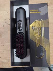 lot 14466 image: Cordless Hair Straightening Brush with Thermal Heating