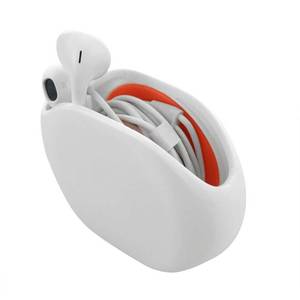 lot 14482 image: GEEKRIA Cable OrganizerCord Storage BoxTangle-Free Holder for Charging Cables, Travel & Desk Use (White)