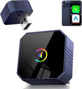 lot 14493 image: 2026 Wireless CarPlay Adapter for iPhone �� Android Auto Mini Wired to Wireless Apple Car Play Adapter Plug & Play Compatible for iPhone iOS 10 Android 11 with After 2016 Cars