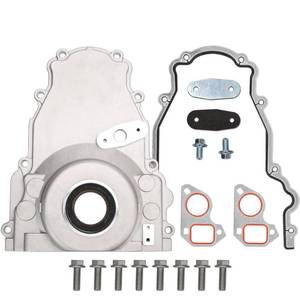 lot 19389 image: LS Front Timing Cover wGaskets bolts kit Compatible with LS2 LS3 Gen �� LSx Non-VVT 4.8L 5.3L 6.0L 6.2L Engines Replace 12633906 12600326 Aluminum Parts
