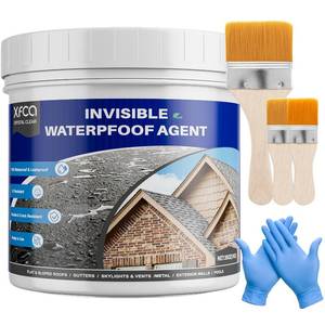 lot 19406 image: Transparent Waterproof Sealant,35oz Clear Transparent Waterproof Coating,Liquid Invisible Water Proof Agent for Roofs Walls,Garden,Bathroom,Kitchen Indoor & Outdoor Water Proof Sealant